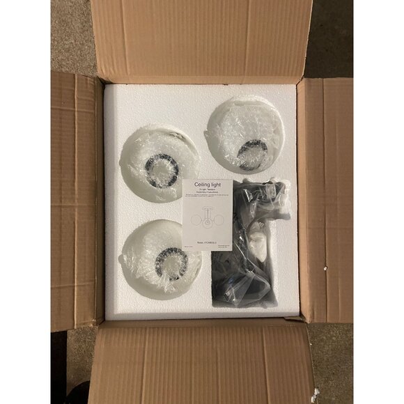 3-Light Black Sputnik Chandelier with Globe Glass Shades - Picture 5 of 5